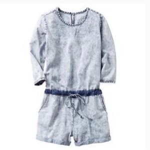Gap 1968 Acid Washed Denim Romper